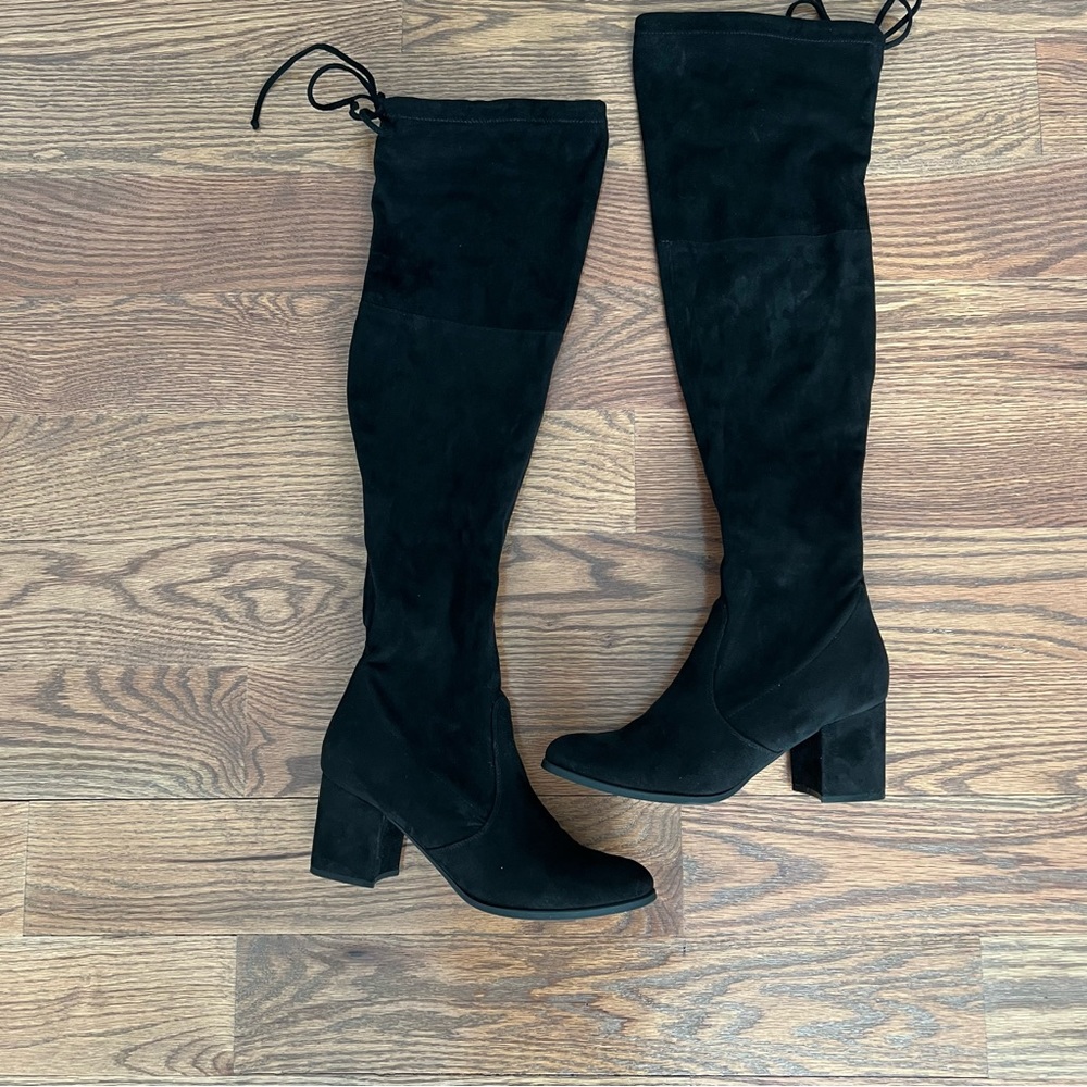 Over the knee black boots size 9.5